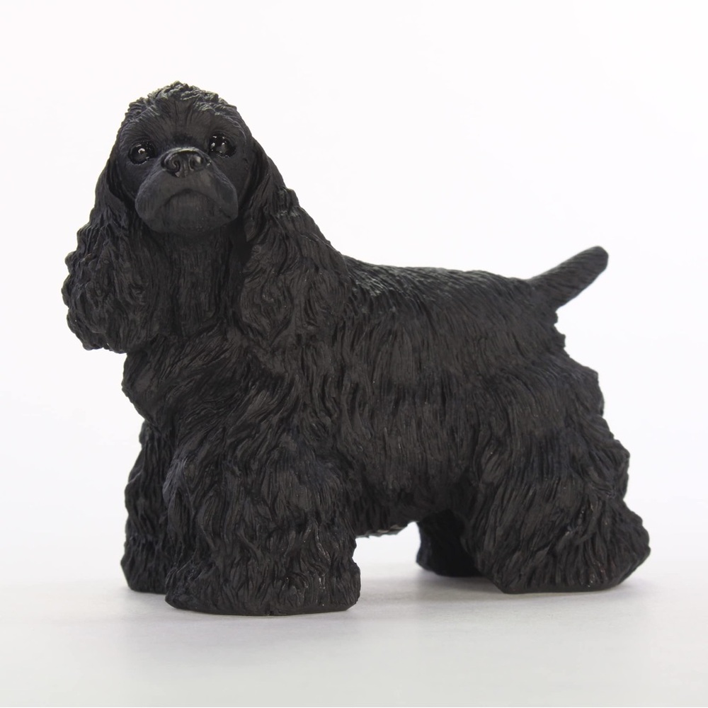 black Cocker Spaniel dog figurine